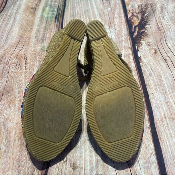 Gaimo sandals Size38 wedge heel embroidered hippie boho style Preowned - Picture 7 of 11